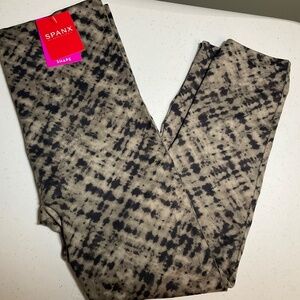 SPANX Look at Me Now Seamless Leggings Grey Watercolor Large New with Tags